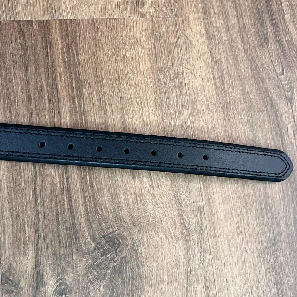 NEW Beverly Hills Polo Club Black Silver Belt 44/46